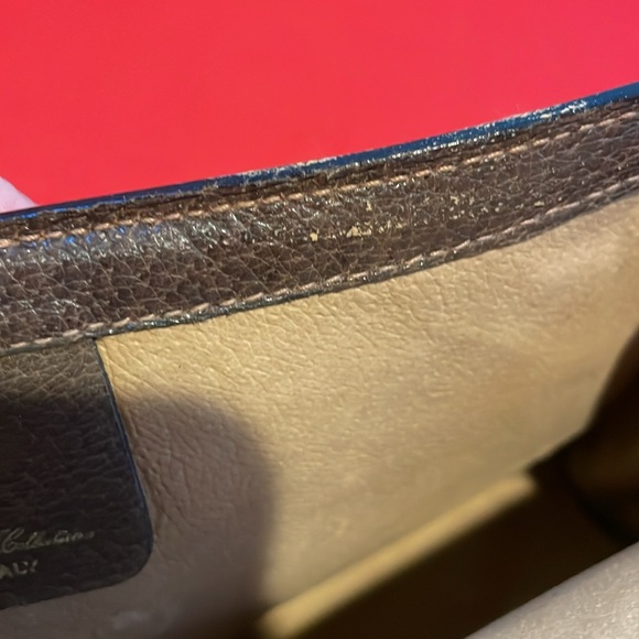 AUTHENTIC VINTAGE GUCCI PVC/LEATHER CLUTCH - Picture 10 of 16